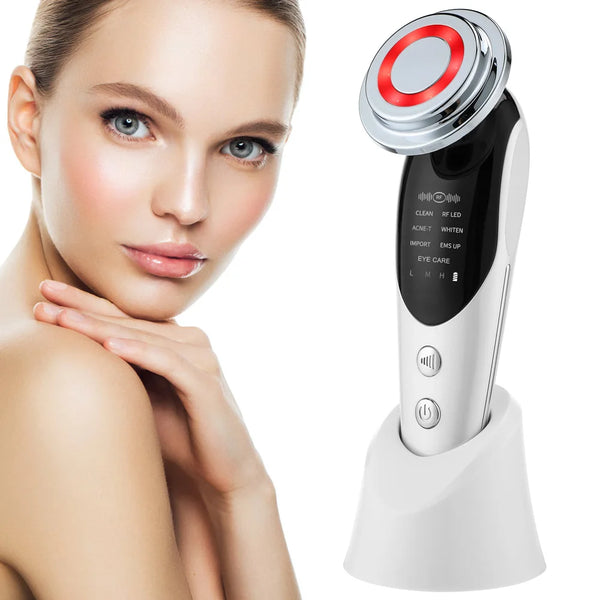 7-in-1 EMS Face & Neck Lifting Massager with LED Therapy