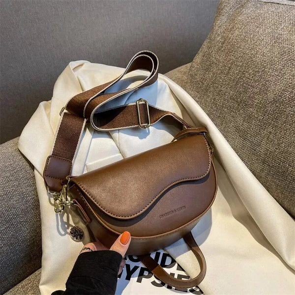 Women’s Vintage PU Leather Flap Crossbody Bag